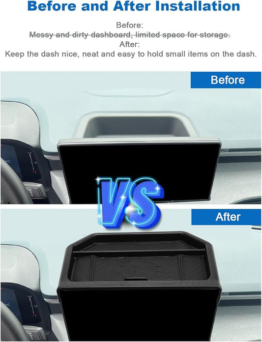 CDEFG for 2026 Ford Maverick Dashboard Storage Tray - Behind Screen Organizer Box 13.2-Inch Screen Dash Tray for 2025 2026 Ford Maverick Truck Accessories