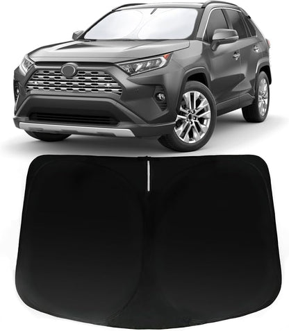 Windshield Sun Shade for Toyota RAV4 2013-2026 LE XLE Premium Limited XLE Adventure TRD Off-Road, Car Front Window Sunshade with 240T Sun Visor Protector Blocks UV Rays Heat Sun Shield Accessories