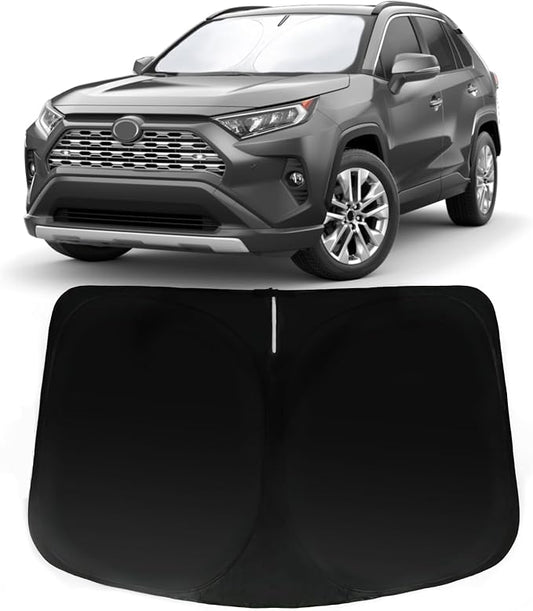 Windshield Sun Shade for Toyota RAV4 2013-2026 LE XLE Premium Limited XLE Adventure TRD Off-Road, Car Front Window Sunshade with 240T Sun Visor Protector Blocks UV Rays Heat Sun Shield Accessories