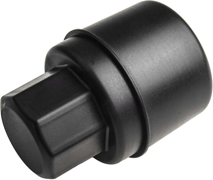 Wheel Tire Sponge Brush for Car Polishing and Waxing with Protective Lid, Featuring Curved and Flat Shape Applicators (Black trim)
