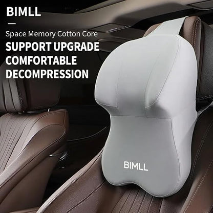 Lumbar Support Pillow for car，Car Neck Pillow Kit, Memory Foam Ergonomic Car Headrest and Lumbar Support for Driving Fatigue Relief, Comfort and Support Yougrayr Neck and Back (Grey)
