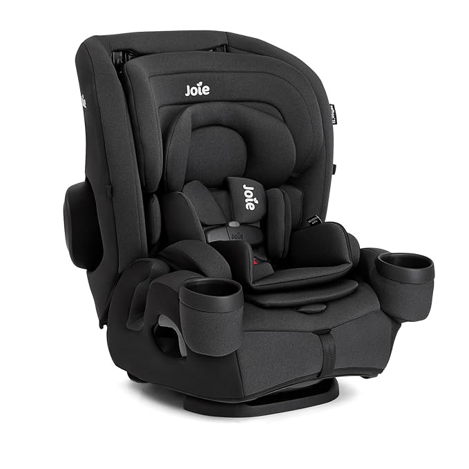 Joie Baby, Saffron™ SI 4‑in‑1 Convertible Car Seat, Rear‑Facing, Forward‑Facing, High‑Back & Booster, LockTight™ Install, Side Impact Protection, No‑Rethread Harness (Shale)