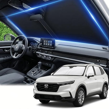 for Honda CRV 2023 2024 2025 2026 Windshield Sun Shade - Sunshade Front Window Shade Custom Fit CR-V Accessories Sun Visor Foldable Shade Blocks UV Rays