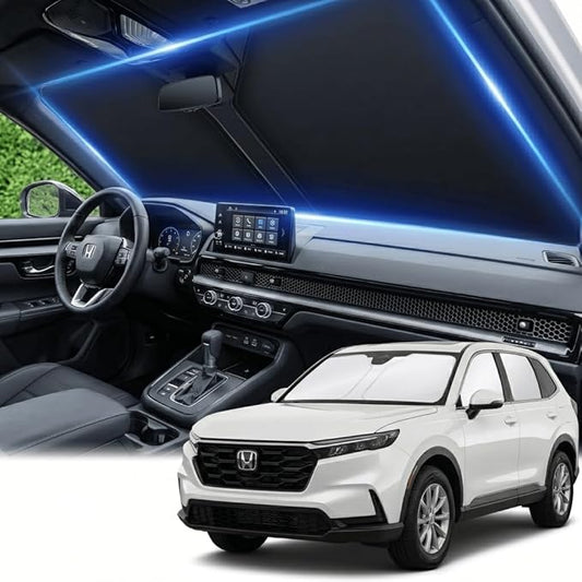 for Honda CRV 2023 2024 2025 2026 Windshield Sun Shade - Sunshade Front Window Shade Custom Fit CR-V Accessories Sun Visor Foldable Shade Blocks UV Rays
