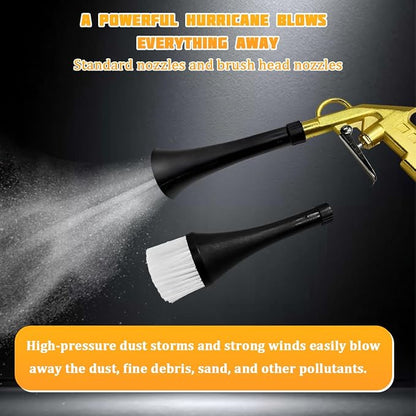 Car Detailing Air Gun, High Pressure Vehicle Air Blower Dryer Detailing Tool Kit, Automotive Interior Cleaning Gun for Quick Blowing Out Dust, Dirt, Universal for Vehicles