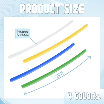 4 Pcs Cuttable Foam Suction Tube Foam Cannon Straw and 2 Pcs Stainless Steel Filter Balls for Most Foam Guns, High Pressure Car Wash Machines,Adaptation Tools