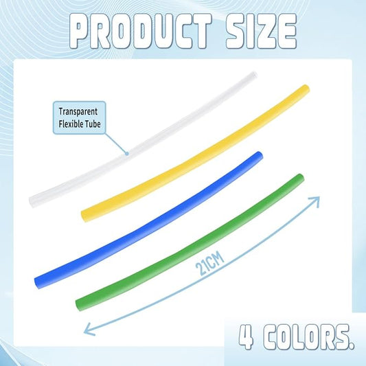 4 Pcs Cuttable Foam Suction Tube Foam Cannon Straw and 2 Pcs Stainless Steel Filter Balls for Most Foam Guns, High Pressure Car Wash Machines,Adaptation Tools