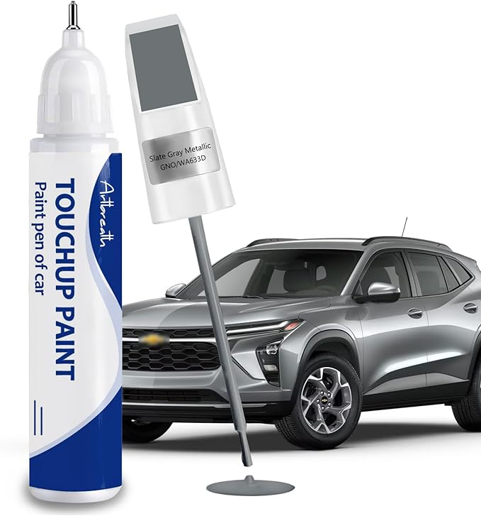 Slate Gray Metallic(GNO/WA633D) Touch Up Paint for Chevrolet-Exact Match–Chips and Nicks Car Paint Scratch Repair Kit Automotive Paint Pen for Silverado/Equinox EV/Tahoe/Colorado/Blazer/Express