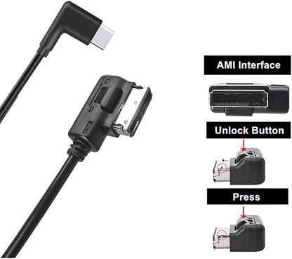 Music Interface AMI Aux Cable for A3 A4 A5 A6 A8 S4 S6 Q5 Q7 for 17 Pro 17 Pro Max Air 16 Pro 16 Pro Max 15 15 Plus 15 Pro 15 Pro Max Pixel 4 4XL 3 2 XL Galaxy S10