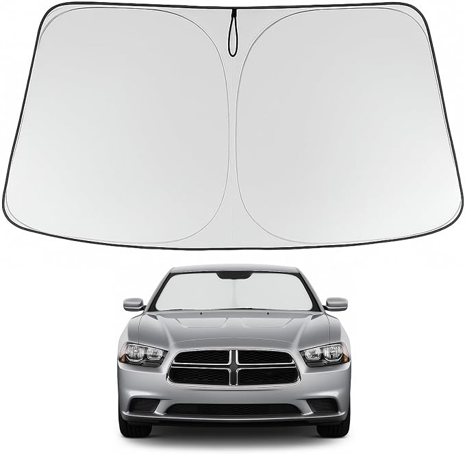 Proadsy 2026 Upgrade Front Windshield Sun Shade Foldable Sunshade Protector Custom for 2011-2023 Jeep Cherokee(Not for Jeep Grand Cherokee) Trailhawk Overland Limited Latitude Altitude Accessories