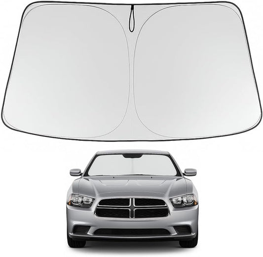 Proadsy 2026 Upgrade Front Windshield Sun Shade Foldable Sunshade Protector Custom for 2011-2023 Jeep Cherokee(Not for Jeep Grand Cherokee) Trailhawk Overland Limited Latitude Altitude Accessories