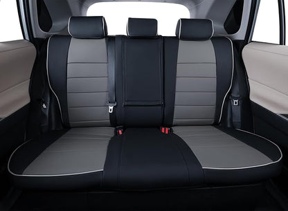 EKR Corolla Seat Cover Custom Fit for Toyota Corolla 2020 2021 2022 Hybird LE &2023 2024 2025 2026 Hybrid XLE,Leather Car Seat Cover Full Set-Faux Leather(Gray)