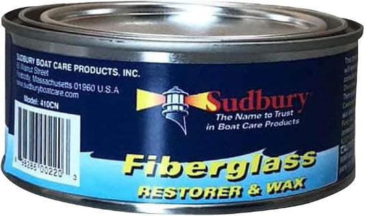 Sudbury Fiberglass Restorer and Wax, Boat Cleaning Paste Wax, Boat Cleaner, Essential Boat Accessories, Paste, 11 oz.