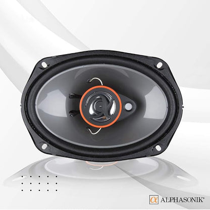 Alphasonik AS268P Loudspeakers 2 Pairs of 6X8 350W Max 3-Way Speakers 4 Ohms Premium Quality Audio Door Speakers for Car or Truck Stereo Sound System