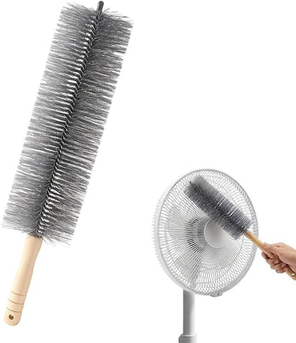 Fan Cleaning Brush, 2026 New Bendable Microfiber Head Dusting Brushes, Reusable Fan Cleaner Brush Dust Remover for Electric Fans, Air Conditioning, Car Vents and Blind，Grey：48cm