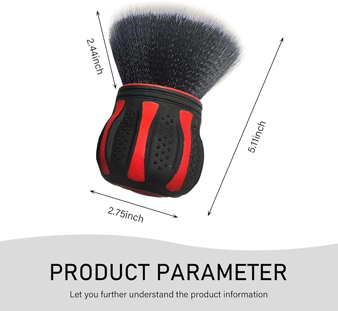 Car Cleaning Brush, Air Conditioning Vent Seat Gap Detail Dust Removal Brush with Storage Rack, Multi-Function Ball Soft Brush with Non-Slip Handle, for Most Cars Trucks Home (Red)