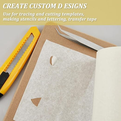 SUPERFINDINGS 20m 1Roll Masking Film, Tape Textured Paper for Painting Masking Frisket Tracing Frisket for Artists Airbrush Graphics Automotive Motorcycle
