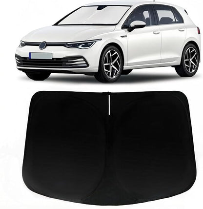 Windshield Sun Shade for 2022-2026 Volkswagen VW Golf MK8 GTI R, Car Front Window Sunshade with 240T Sun Visor Protector Blocks UV Rays Heat Sun Shield Accessories