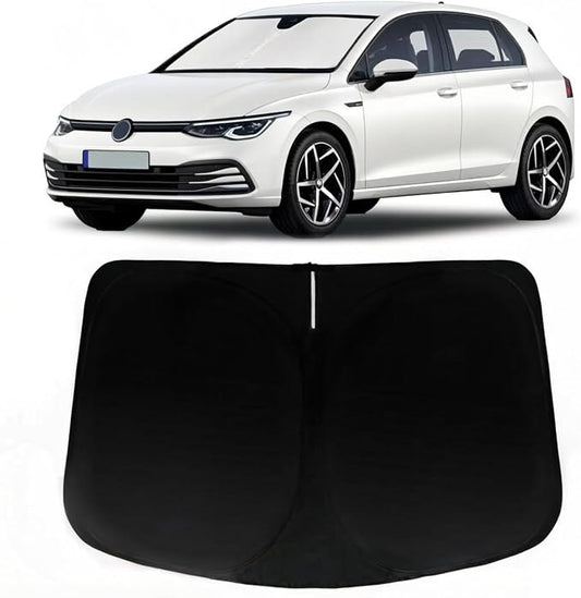 Windshield Sun Shade for 2022-2026 Volkswagen VW Golf MK8 GTI R, Car Front Window Sunshade with 240T Sun Visor Protector Blocks UV Rays Heat Sun Shield Accessories