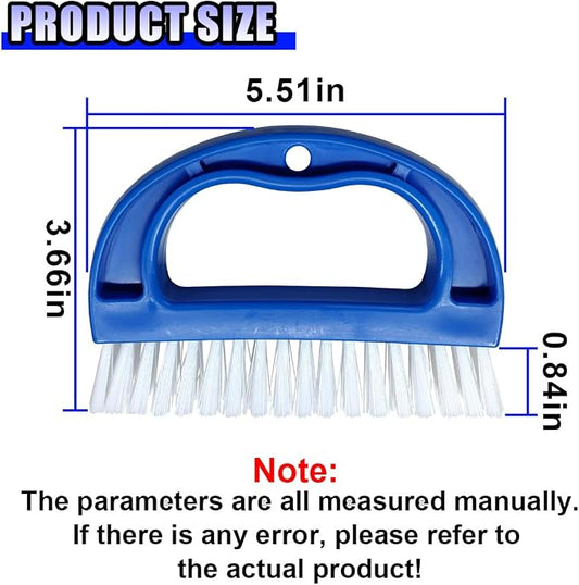 YoRise 2PCS Car Carpet Cleaning Brush, Stiff Bristle Floor Scrub Brush, Portable Car Cleaning Kit, Automotive Wash Brushes for Vehicles Interiors, Home, Floor Mat, Leather Seat (Blue)