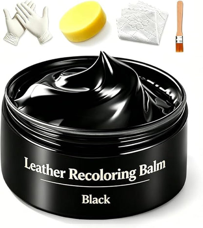 Leather Recoloring Balm, Leather & Vinyl Color Restorer Conditioner – Repairs Faded & Scratched Leather Color