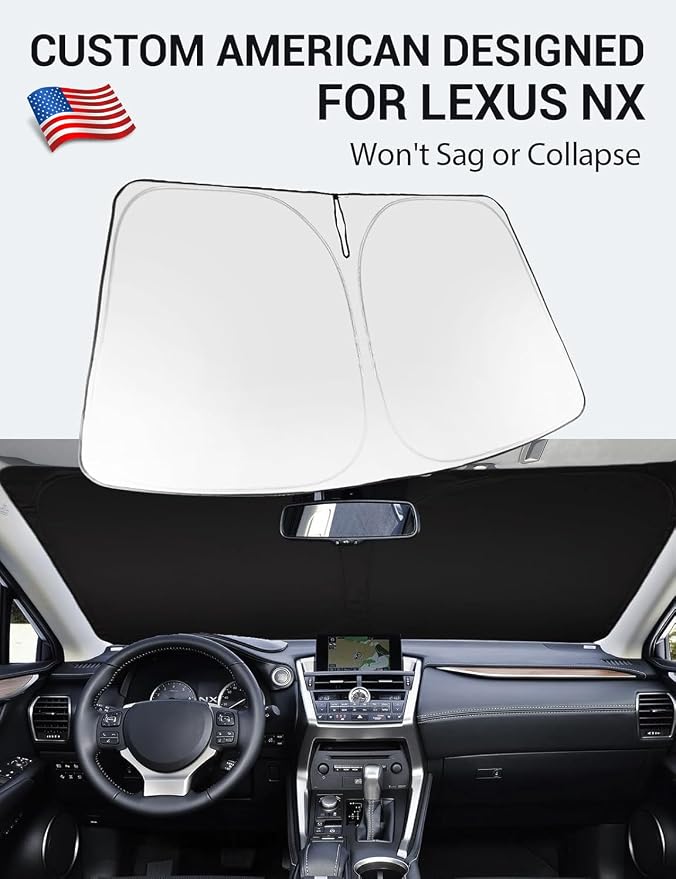 Proadsy 2026 Upgrade Windshield Sun Shade Custom Fit 2015-2021 NX Foldable Front Sunshade Protector Sun Visor Blocks UV Rays Keep Car Cooler