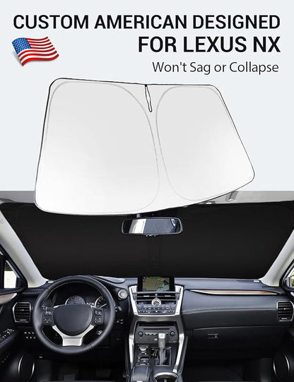 Proadsy 2026 Upgrade Windshield Sun Shade Custom Fit 2015-2021 NX Foldable Front Sunshade Protector Sun Visor Blocks UV Rays Keep Car Cooler