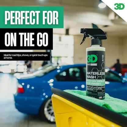 3D Waterless Car Wash - Easy Spray Waterless Detailing Spray - No Soap or Water Needed - Great on Cars, RVs, Motorcycles & Boats 16oz.