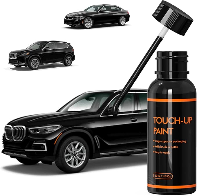 668 Jet Black Touch Up Paint for BMW, DIY Car Paint Scratch Repair Kit, Automotive Paints, Quick & Easy Fix Scratch Repair for X1/X3/X4/X5/X6/X7/2/3/4/5/7 Series/i3/i4/Z4/M3/M5/M6