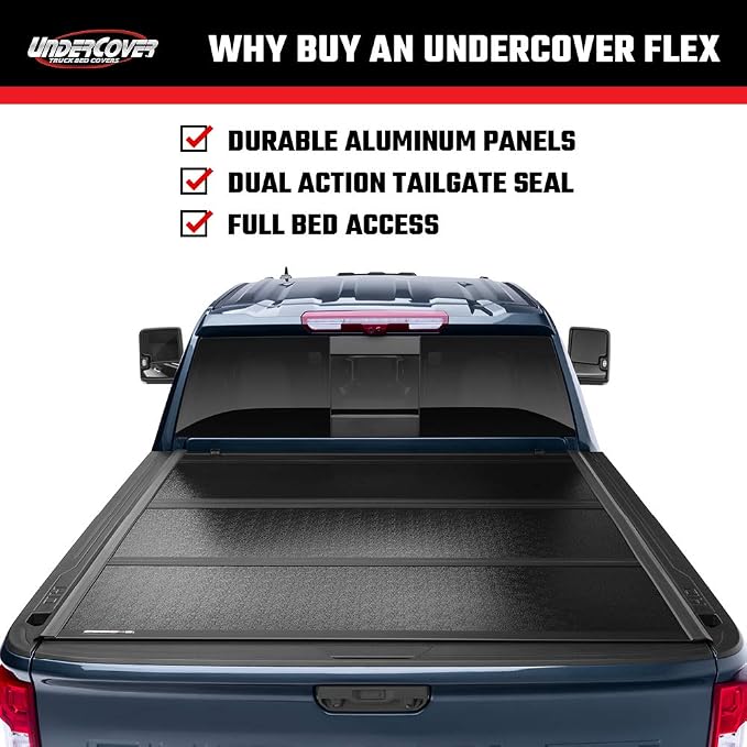RealTruck UnderCover Flex Hard Folding Truck Bed Tonneau Cover | FX21004 | Fits 2004 - 2014 Ford F-150 6' 7" Bed (78.8")