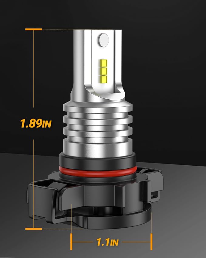 SEALIGHT 5201/5202 LED Fog Light Bulbs, Real 1:1 100% Successful Installation, 6500K Cool White Fog Light Bulb, PS24W/PS19W LED Fog Lights For Cars, Clearance Light Marker Light Plug-N-Play Pack of 2