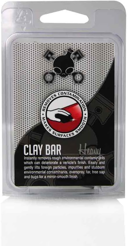 Chemical Guys Clay Bar Kit, Heavy Duty Clay Bar and Luber Synthetic Lubricant, 2-Piece Car Detailing Kit for Paint, Glass, and Clear Coat Surfaces - Black