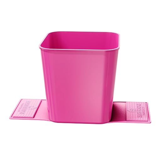 Car Trash Can – Leakproof 1.4 Gallon Compact Garbage Bin with Stability Flap & Anti-Slip Base | Portable Trash Holder for Cars, Trucks, SUVs, Minivans – Includes Trash Bags (Pink, Large)
