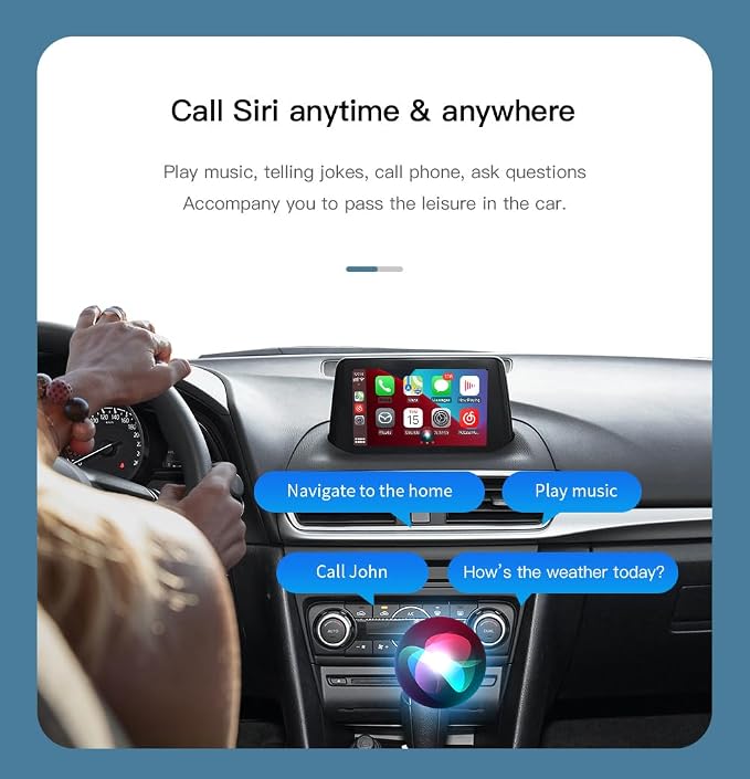 LEXXSON Carplay Adapter Compatible with Mazda 2/3/6/CX3/CX5/CX9/MX5 2014-2021 Year, Fit for Carplay & Android Auto, TK78-66-9U0C OEM Hub Retrofit Kit for Mazda Connect System