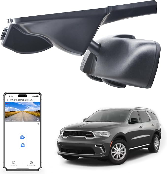 Mangoal 4K Dash Cam Custom Fit for Dodge Durango 2016 2017 2018 2019 2020 2021 2022 2023 2024 2025 2026(Model C), Citadel GT GT Plus SRT 392,Integrated OEM Look, UHD 2160P, WiFi & App, 128GB Card