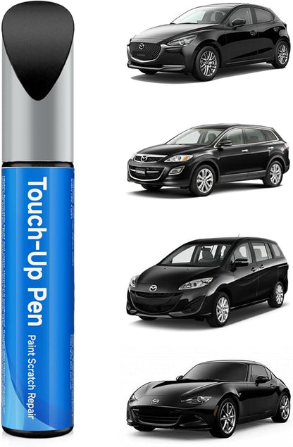 A3F Brilliant Black Touch Up Paint Compatible with Mazda Exact Match Touch Up Paint Car Scratch Repair