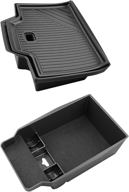 CDEFG 2Pcs for 2026 Mazda CX5 Center Console Organizer for 2026 Mazda CX-5 (S/Select/Preferred/Premium/Premium Plus) Accessories Middle Console Armrest Hidden Storage Box