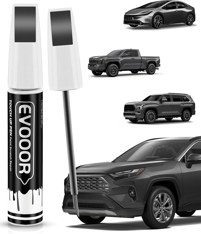 1G3 Magnetic Gray Metallic Touch Up Paint Compatible with Toyota Exact Match 2 in 1 Touch up Paint for Chips and Nicks Repair