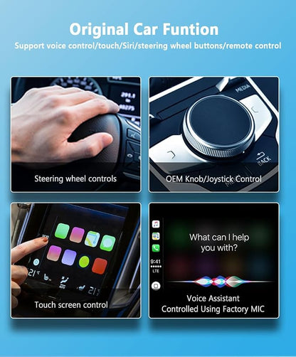 CarPlay USB Adapter for Jeep Grand Cherokee 2016 2017 2018 2019 2020 2021, 2-in-1 Plug & Play Adapter Converts Wired CarPlay to Cable-Free CarPlay, Fast Auto-Connect, No Delay