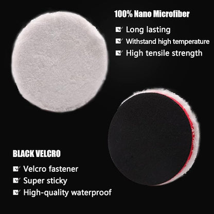 Buffing Polishing Pads, 7Pcs 7"(180mm) Waffle Foam Buffing Pads Polishing Pads Wool Pad Kit for 7Inch Backing Plate RO/DA/GA Car Polisher Boat Compounding, Polishing and Waxing