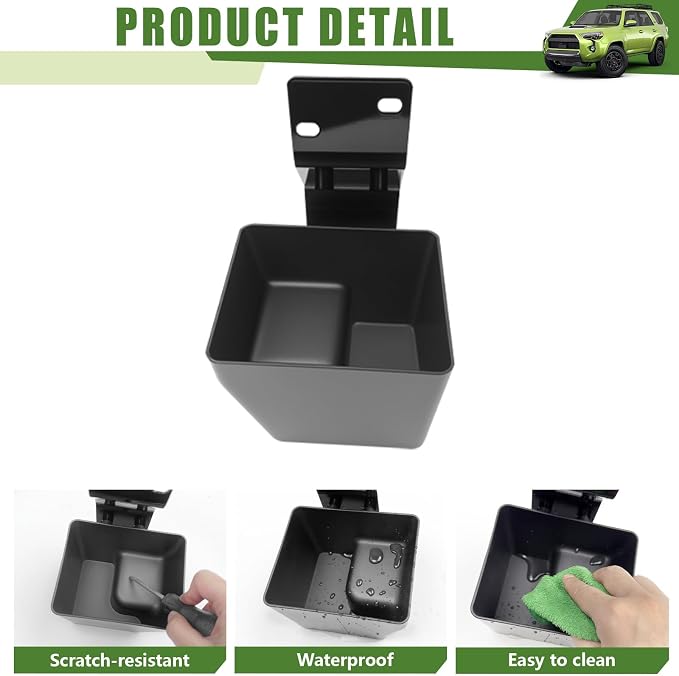 Trunk Organizer for 2010-2024 Toyota 4Runner 5-Seat 2nd Row(NOT Fit 7-Seat 3rd Row), Rear Trunk Storage Box Bin Cargo Tray for 10-24 4 Runner Interior Accessories(Hidden Left Side)