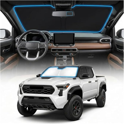 for Chevy Colorado Sun Shade Windshield Cover - Custom Fit Colorado Accessories 2015-2025 2026 Sunshade Foldable UV Protection & Heat Shield Sun Visor Accessories