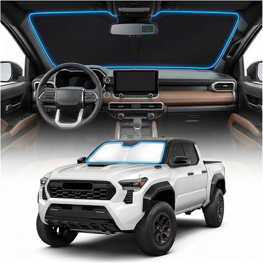 for Chevy Colorado Sun Shade Windshield Cover - Custom Fit Colorado Accessories 2015-2025 2026 Sunshade Foldable UV Protection & Heat Shield Sun Visor Accessories