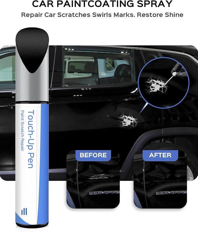 PXR/AXR Brilliant Black Pearl Touch Up Paint Compatible with Jeep Exact Match Chips and Nicks Touch Up