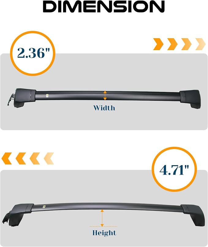 Upgraded Crossbars Fit for 2015-2026 Volvo XC90 Lockable Roof Rack Cross Bars Cargo Accessories, Work for Flush Side Rails