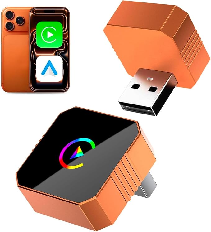Wireless CarPlay Adapter for iPhone, Upgraded Car Play Wired to Wireless for Apple CarPlay & Android Auto, Plug & Play Auto-Reconnect Zero Lag, Compatible with iOS 10+ Android 11+, 2016+ Cars