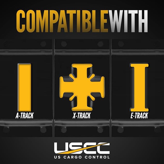 US Cargo Control E Track Cargo Nets for Trailers 82" x 42" (3-Pack), Adjustable Heavy Duty Cargo Net with Ratchets for E-Track and X-Track Systems, 8" x 8" Holes, Use in Enclosed Trailers, Box Trucks