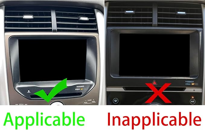 Premium Carbon Fiber Only Compatible with Ford Edge SEL 2011 2012 2013 2014 Accessories Car Center Console Navigation GPS Surround Panel Cover Interior Trim Sticker Decal Black 4PCS