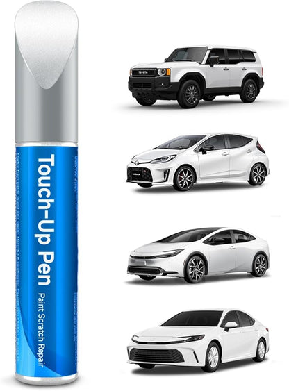 040 Super White/Ice Cap Touch Up Paint Compatible with Toyota Exact Match Touch Up Paint Car Scratch Repair