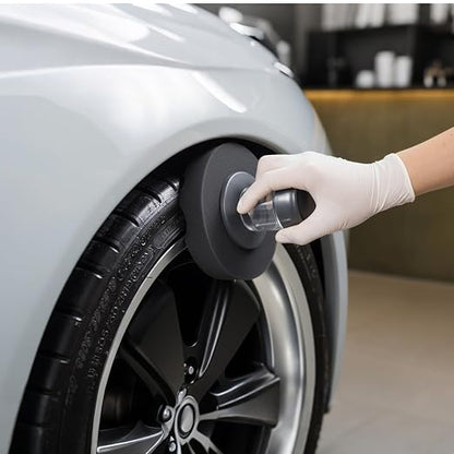 3 Pack Tire Shine Applicator Set Reusable, 2 Pack Replaceable Tire Dressing Applicator Pad Works with All Types of Shine & Gels, Professional Car Detailing Tool